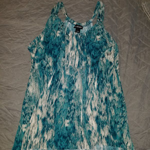 Beautiful Teal and Gray Top